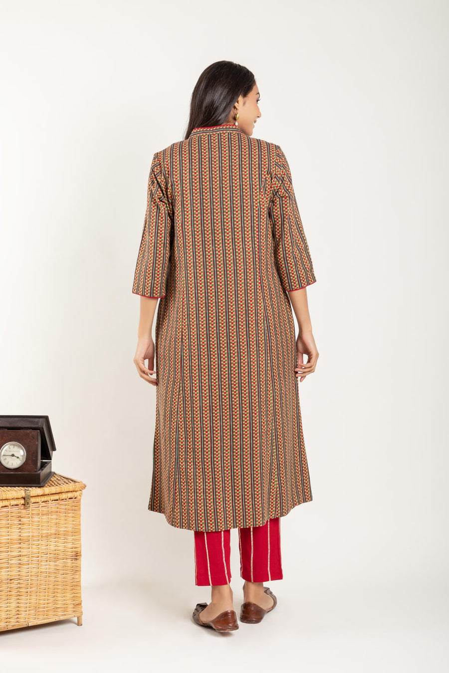 Color Block Maroon Co-Ord Set - Set of 3
